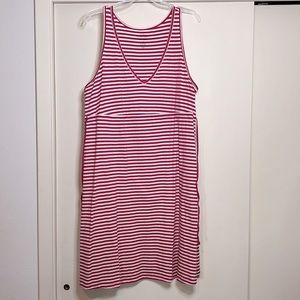 Old Navy Pink and White Striped Tank Dress